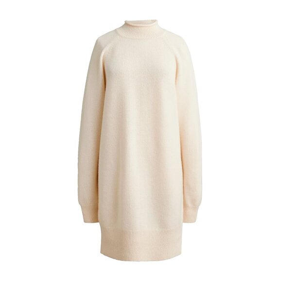 NWT J.Crew Cashmere Rollneck Sweater-Dress in Heather Muslin XL - Picture 1 of 7